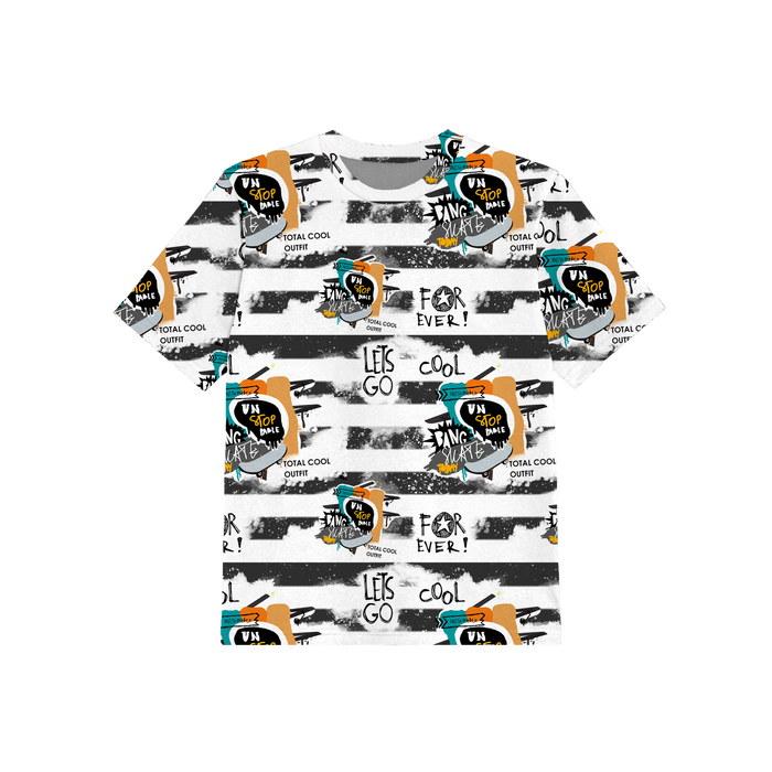 2-PACK - KINDER T-SHIRT  - SKATE - Nähset (140/146)