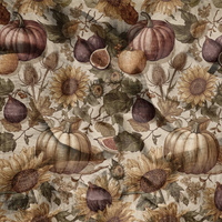 AUTUMN FLOWERS WZ. 28 - Mušelín bavlněný