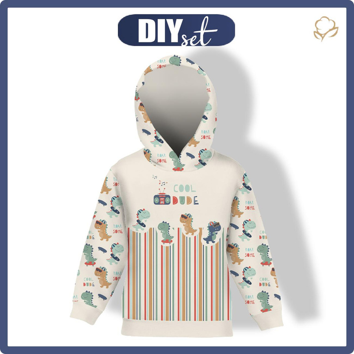 KID'S HOODIE (ALEX) - DINO / COOL DUDE - sewing set
