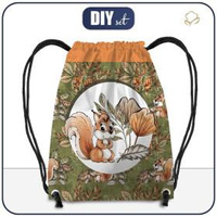 TURNBEUTEL - FRÖHLICHE EICHHÖRNCHEN (HERBST IM WALD) - groß