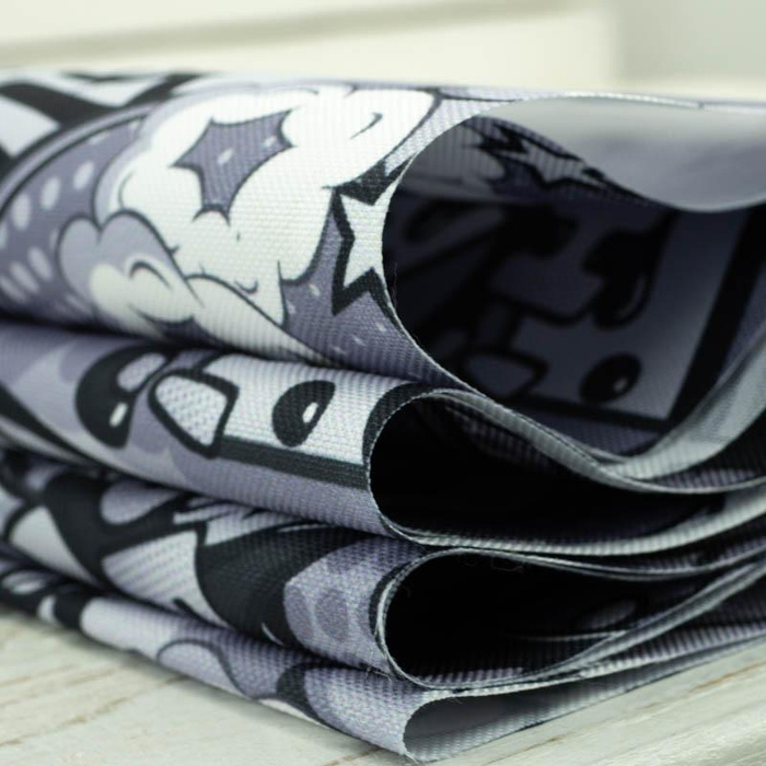 COMICS (schwarz-weiß) - Wasserabweisende Webware