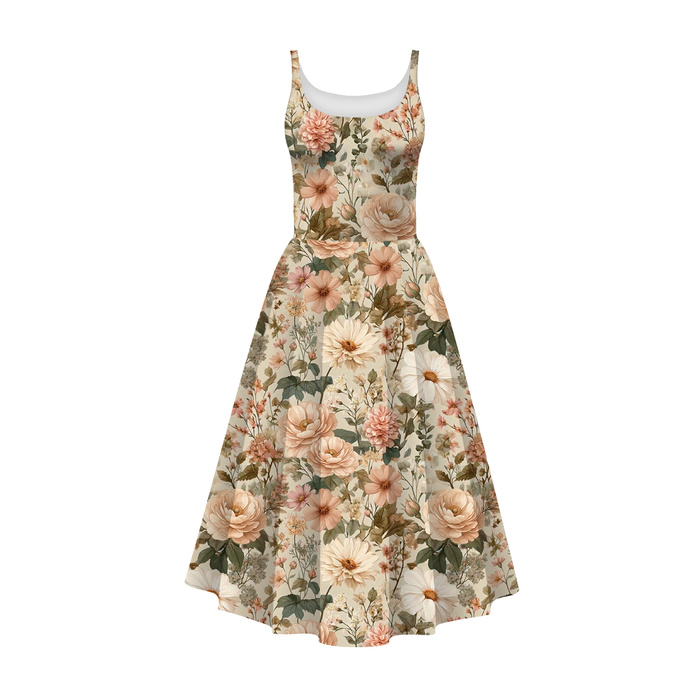DRESS "ISABELLE" - FLOWERS WZ. 67 - sewing set XS