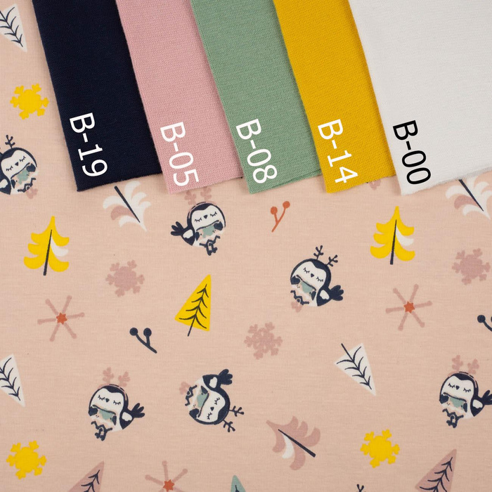 ZIMNÍ VRABCI / lososová - úplet 