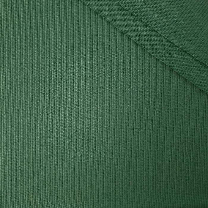 Ribbed knit fabric - DARK GREEN (d-068)