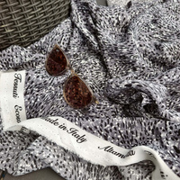 Viskózový krep - ABSTRACT ANIMAL PRINT / šedý