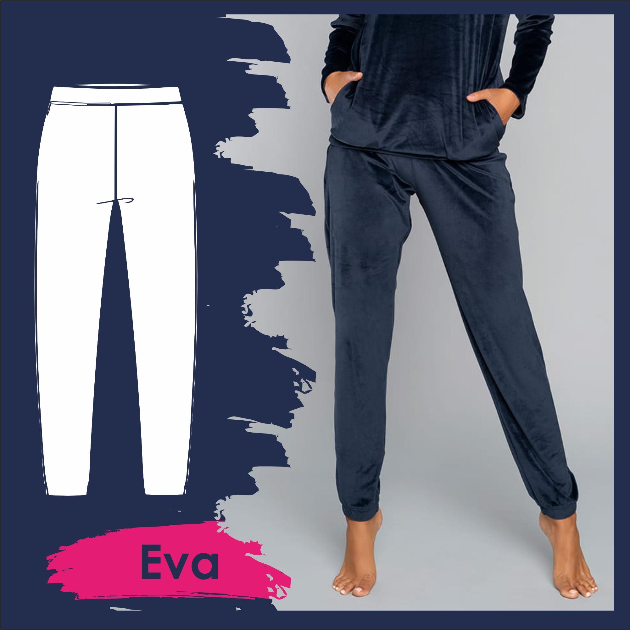 Damskie spodnie welurowe HOMEWEAR (EVA)