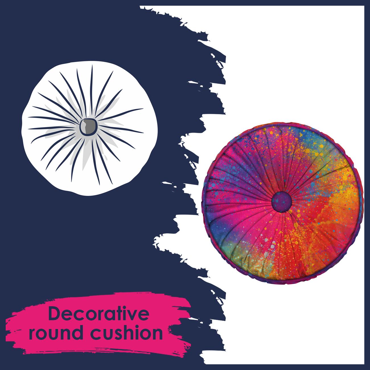 Decorative round cushion