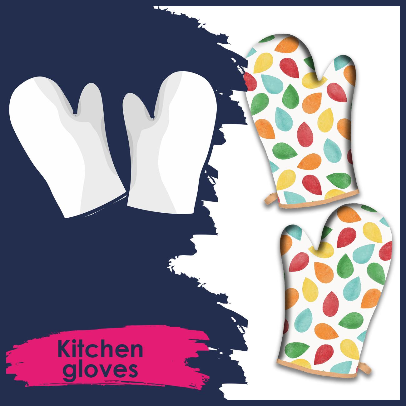 Kitchen gloves and pot holders