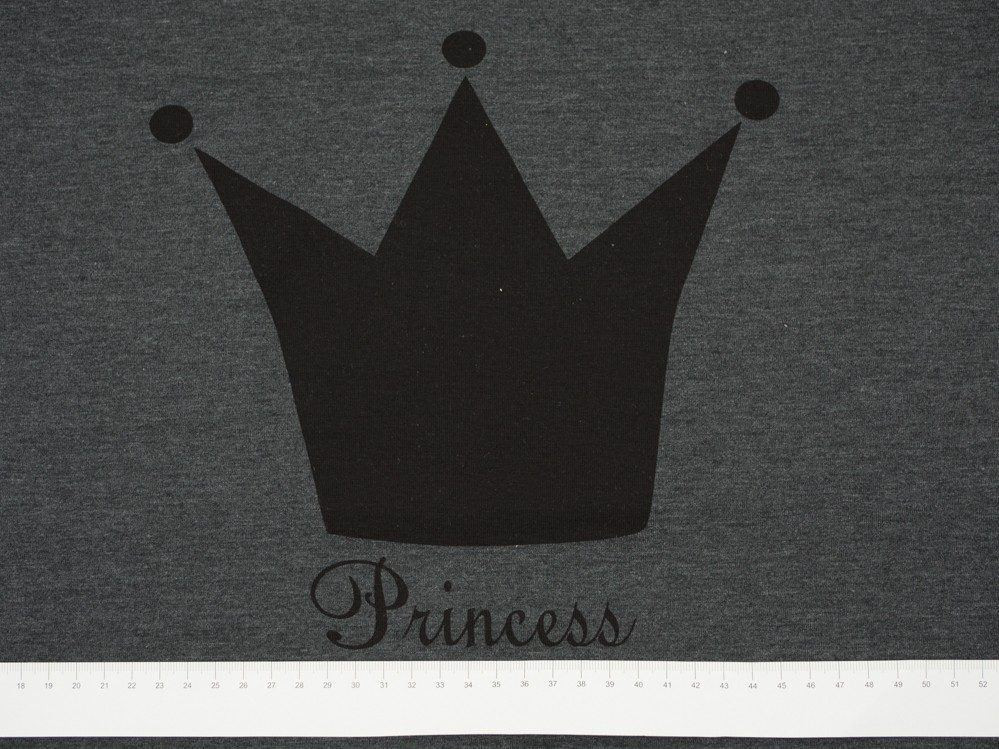 PRINCESS (czarny) "L" / grafitowa / MINIMAL - panel single jersey TE210