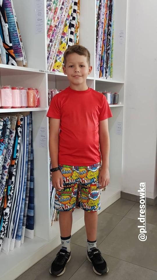 DZIECIĘCE SPODENKI (RIO) - DAISIES DENIM IMITATION WZ. 2 - dzianina pętelkowa