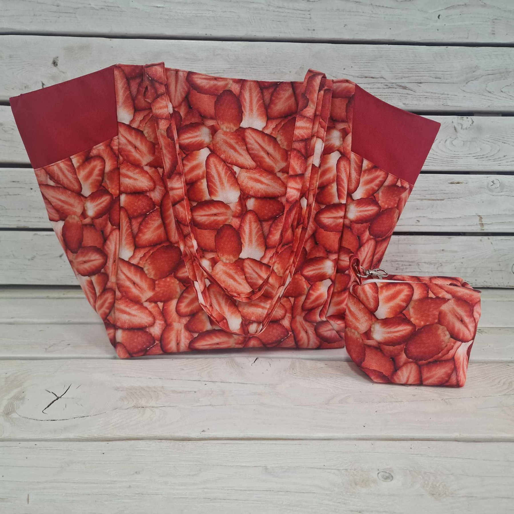 Torba XL z saszetką 2 w 1 - VALENTINE'S DAY / GIRL - zestaw do uszycia