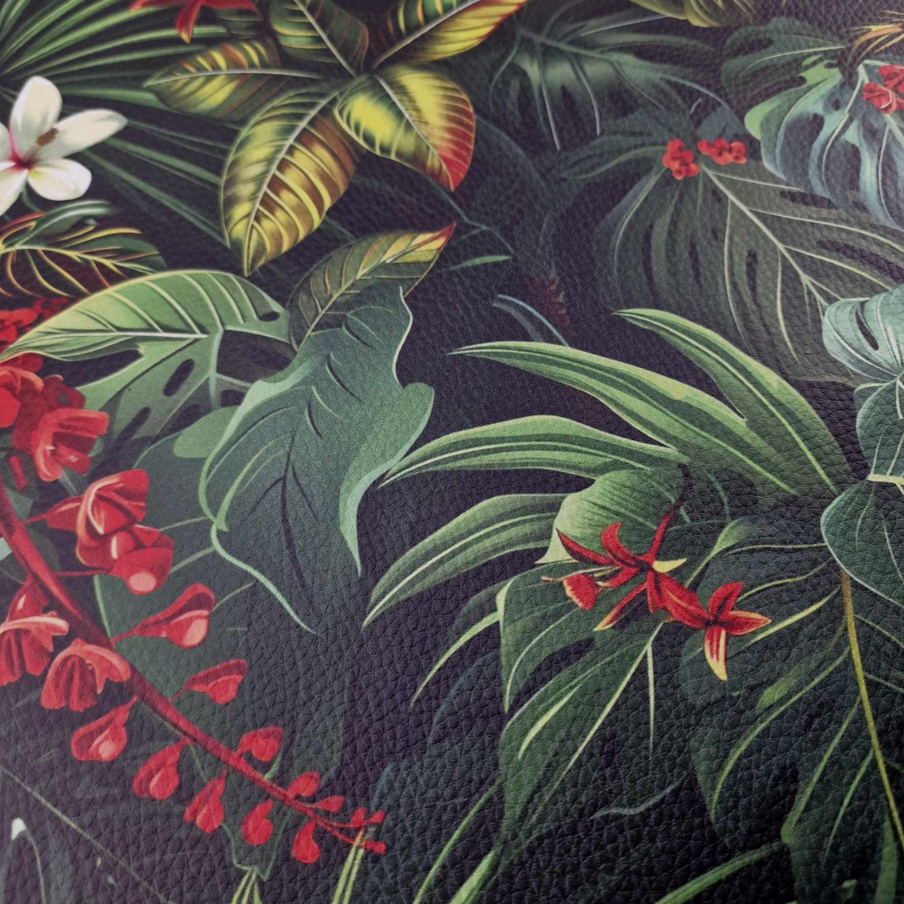 WILD JUNGLE wz.13 (MONSTERA) - gruba ekoskóra tłoczona