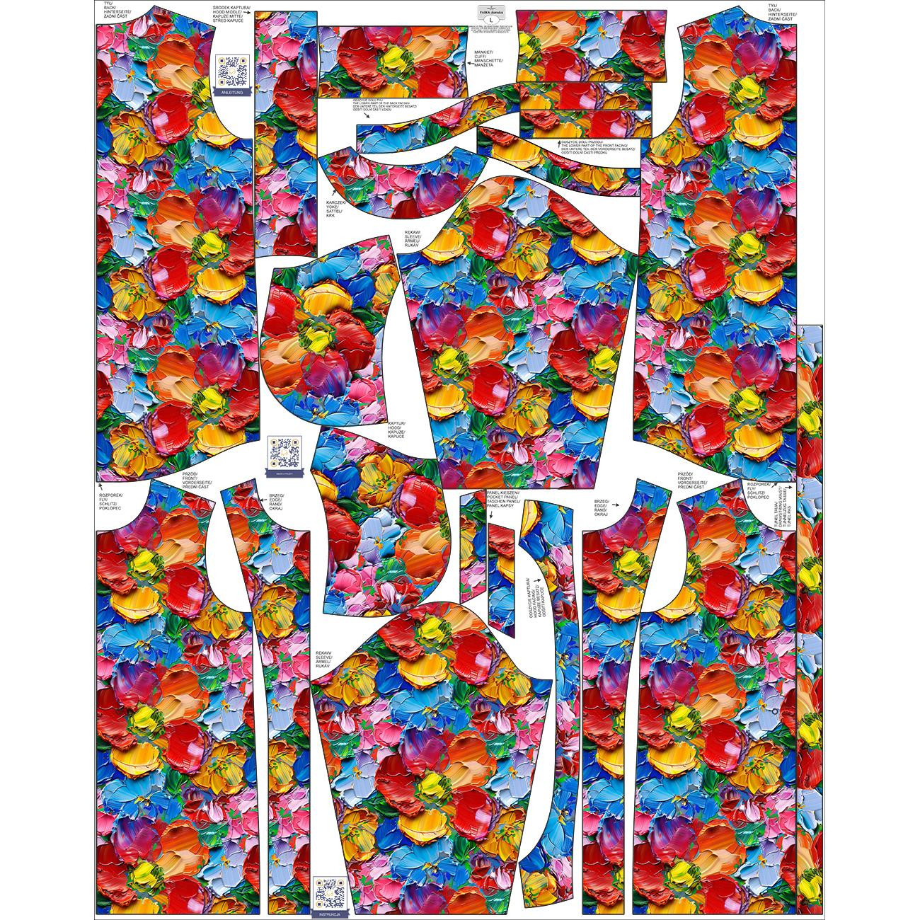 PARKA DAMSKA (ANNA) - ABSTRACTION wz.15 - zestaw do uszycia