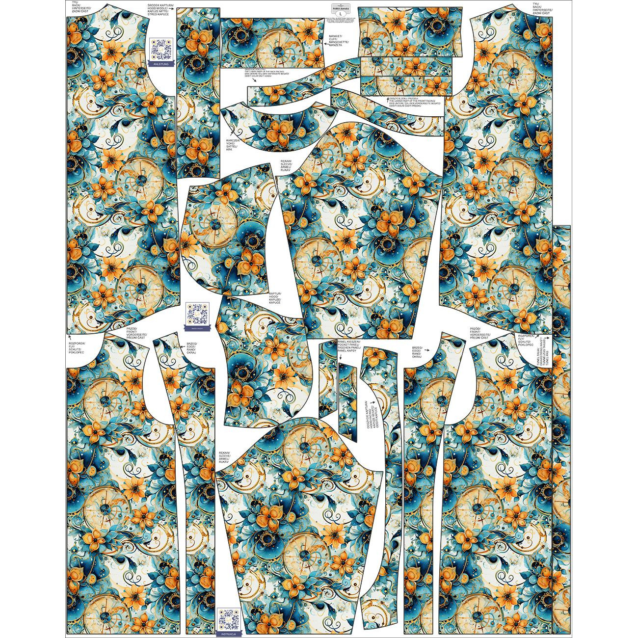 PARKA DAMSKA (ANNA) - ABSTRACTION wz.21 - zestaw do uszycia