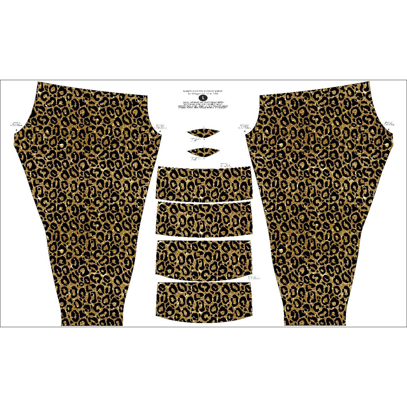 LEGGINSY SPORTOWE - ANIMAL SKIN wz.9 - zestaw do uszycia