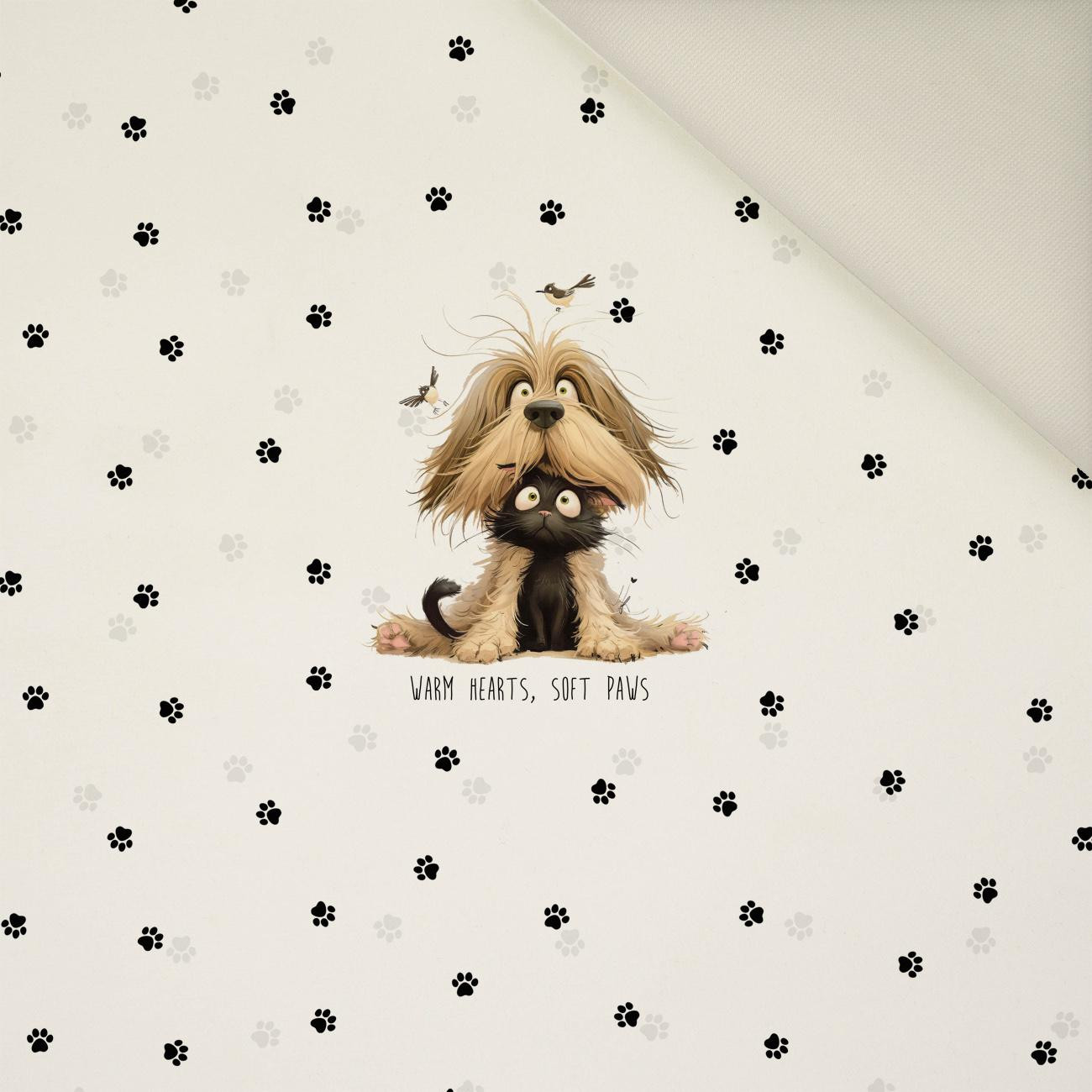 ANIMALS CUTE wz.10 - panel (60cm x 50cm) - Welur tapicerski