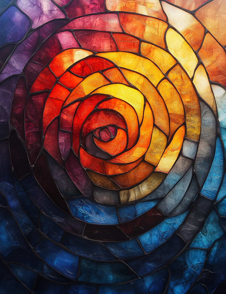 Torba XL z saszetką 2 w 1 - STAINED GLASS WZ.3  - zestaw do uszycia