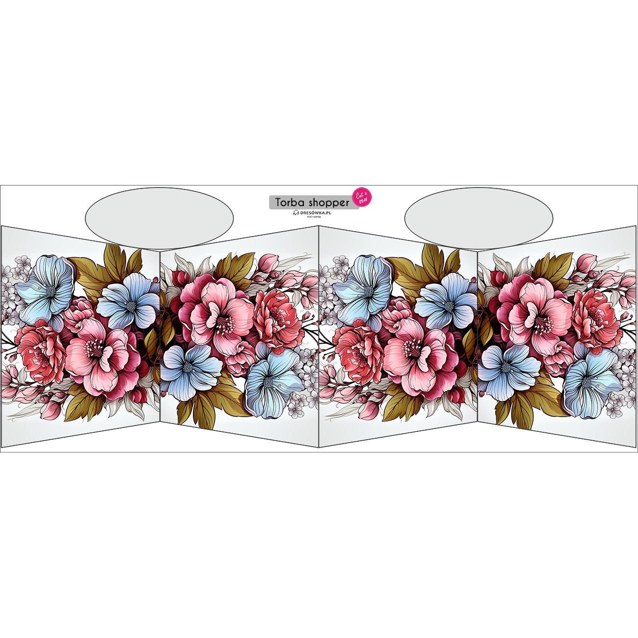 TORBA SHOPPER - Bouquet of flowers wz.8 - zestaw do uszycia