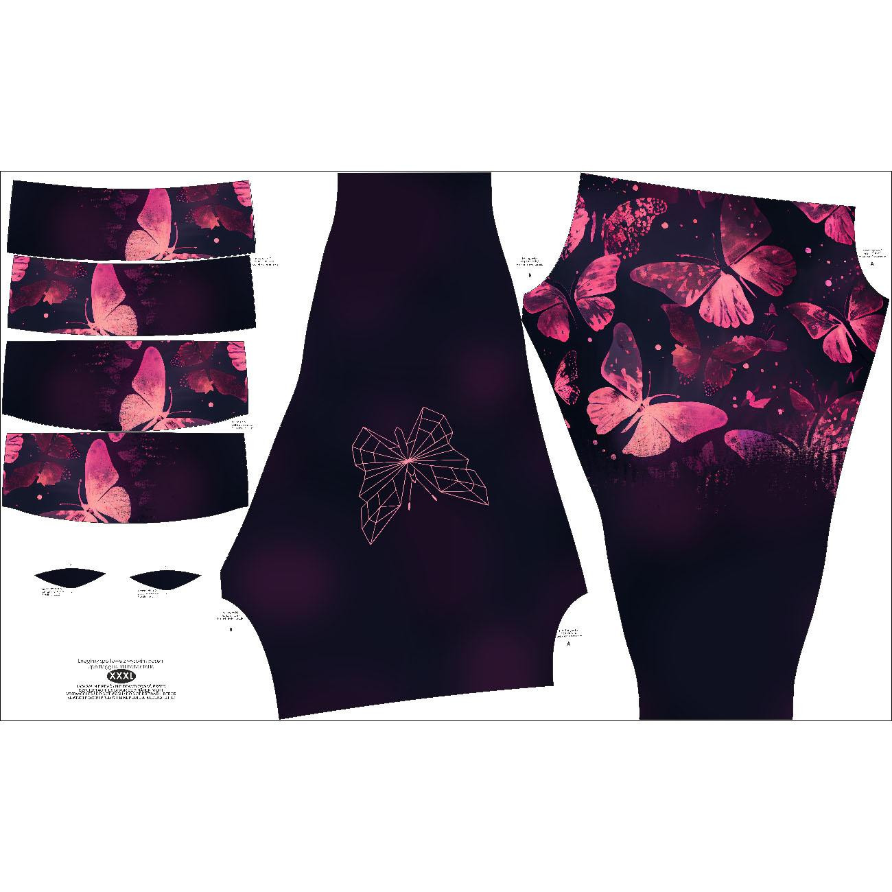 LEGGINSY SPORTOWE - BUTTERFLY WZ. 1 - zestaw do uszycia