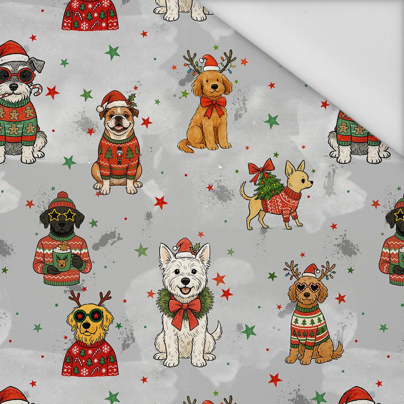 CHRISTMAS DOGS WZ. 1 - tkanina wodoodporna