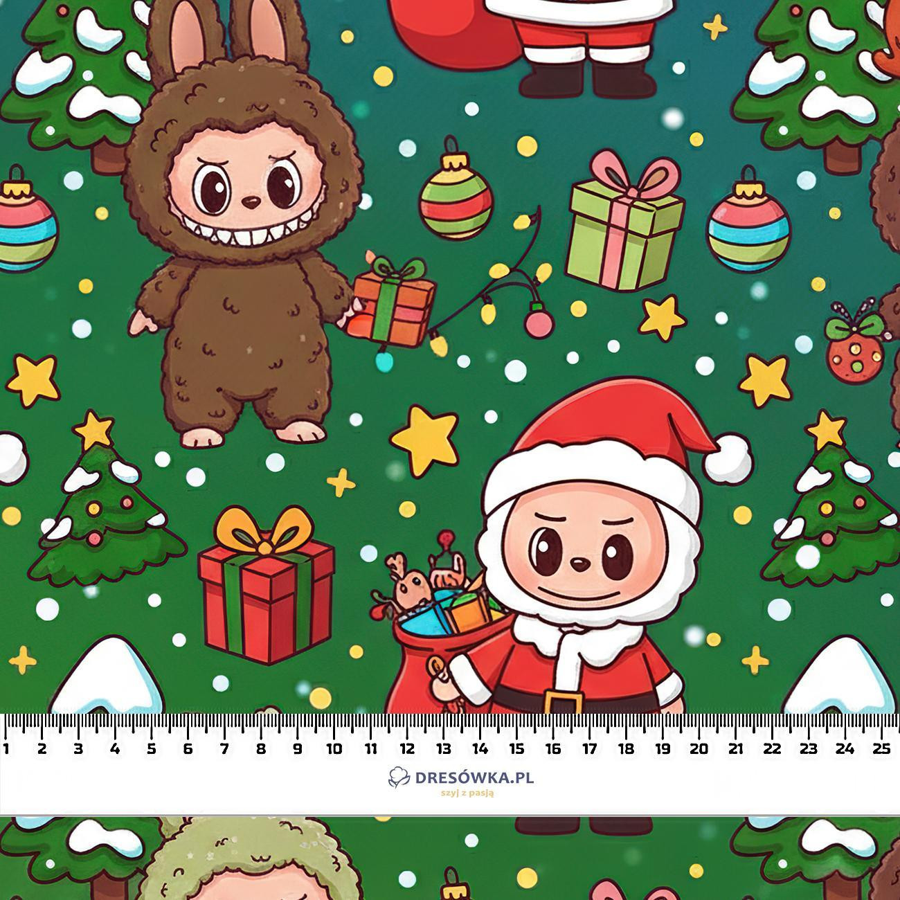 Creepy Cute Christmas WZ.1- Welur tapicerski