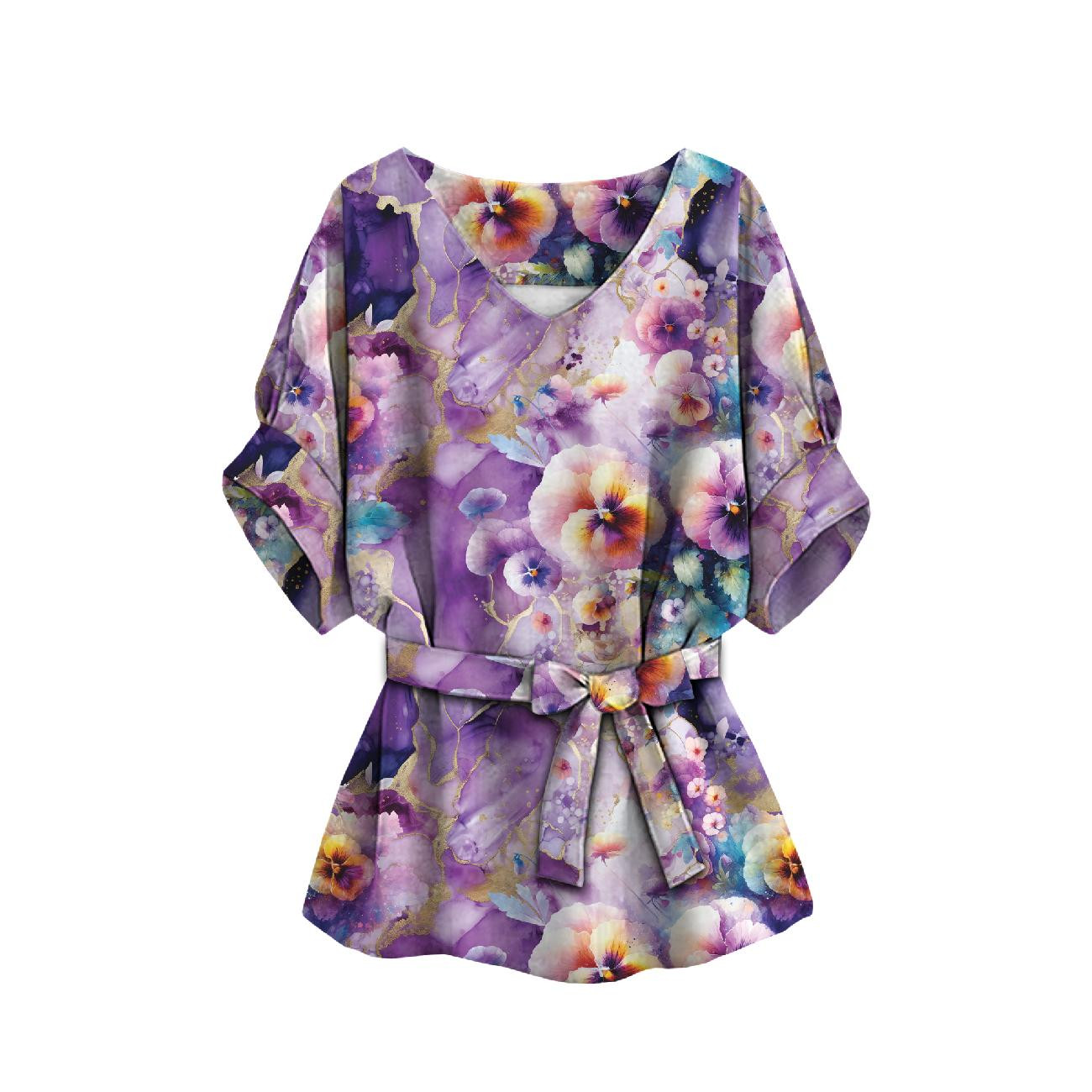 BLUZKA TYPU KIMONO - ALCOHOL PASTEL WZ.4 - zestaw do uszycia 