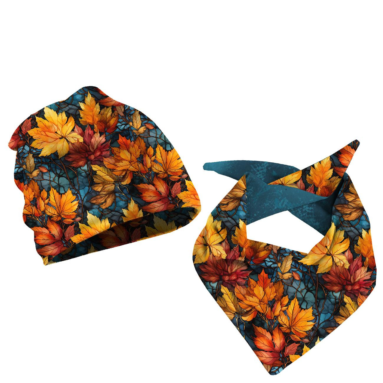 DZIECIĘCA CZAPKA I CHUSTA (CLASSIC) - AUTUMN TIME WZ. 8 - zestaw do uszycia