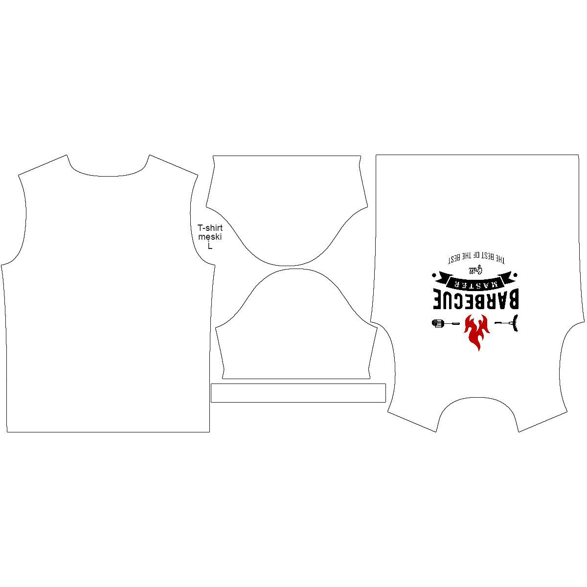 T-SHIRT MĘSKI - BARBECUE MASTER - single jersey