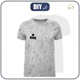 T-SHIRT MĘSKI XL - KING / beton - single jersey