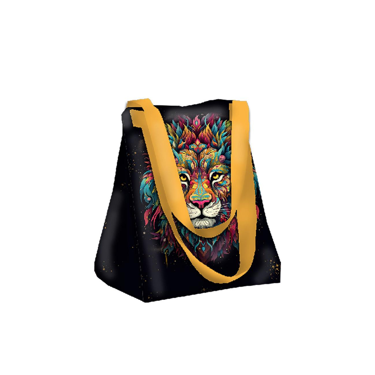 Torba XL z saszetką 2 w 1 - COLORFUL LION - zestaw do uszycia