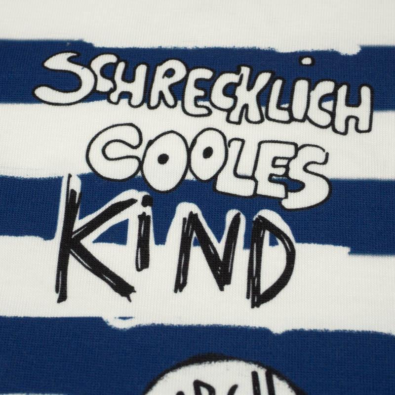 SCHRECKLICH COOLES KIND / GRANATOWE PASY (SZKOLNE RYSUNKI) - single jersey z elastanem 