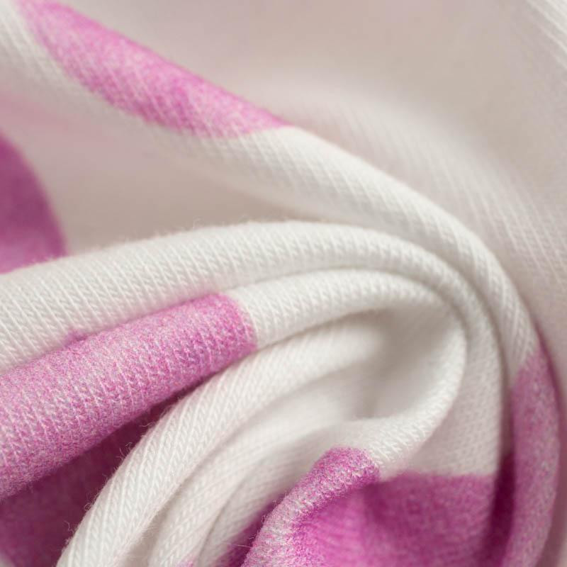 Duże krople (różowy) / biały - single jersey z elastanem 