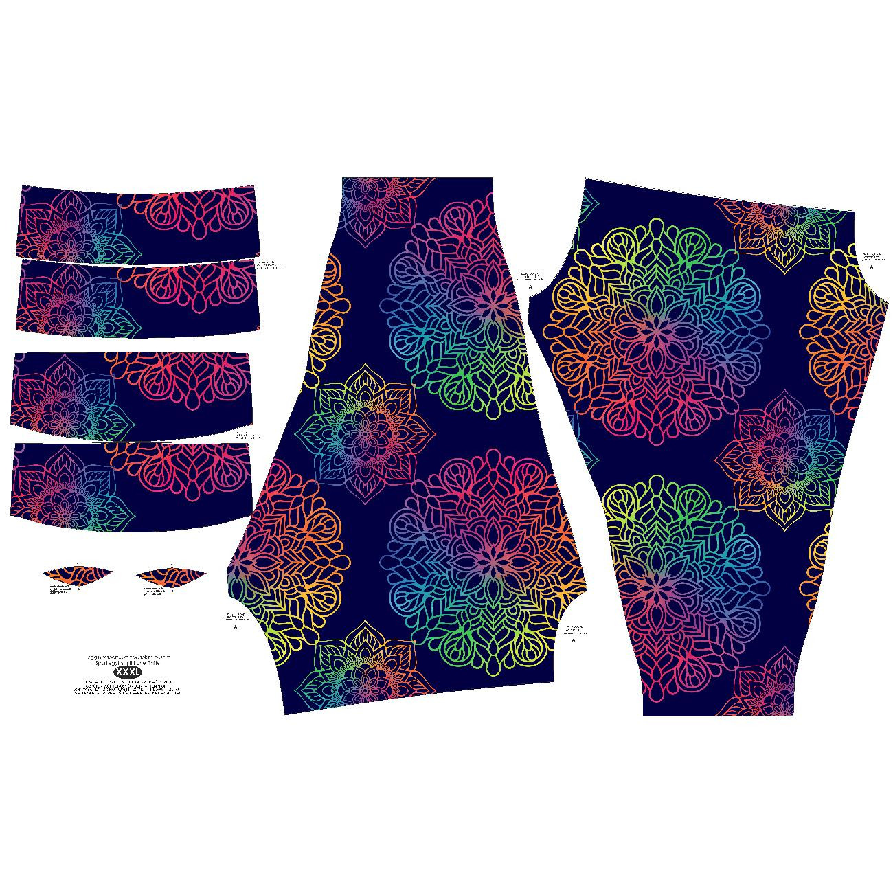 LEGGINSY SPORTOWE - MANDALA wz. 4