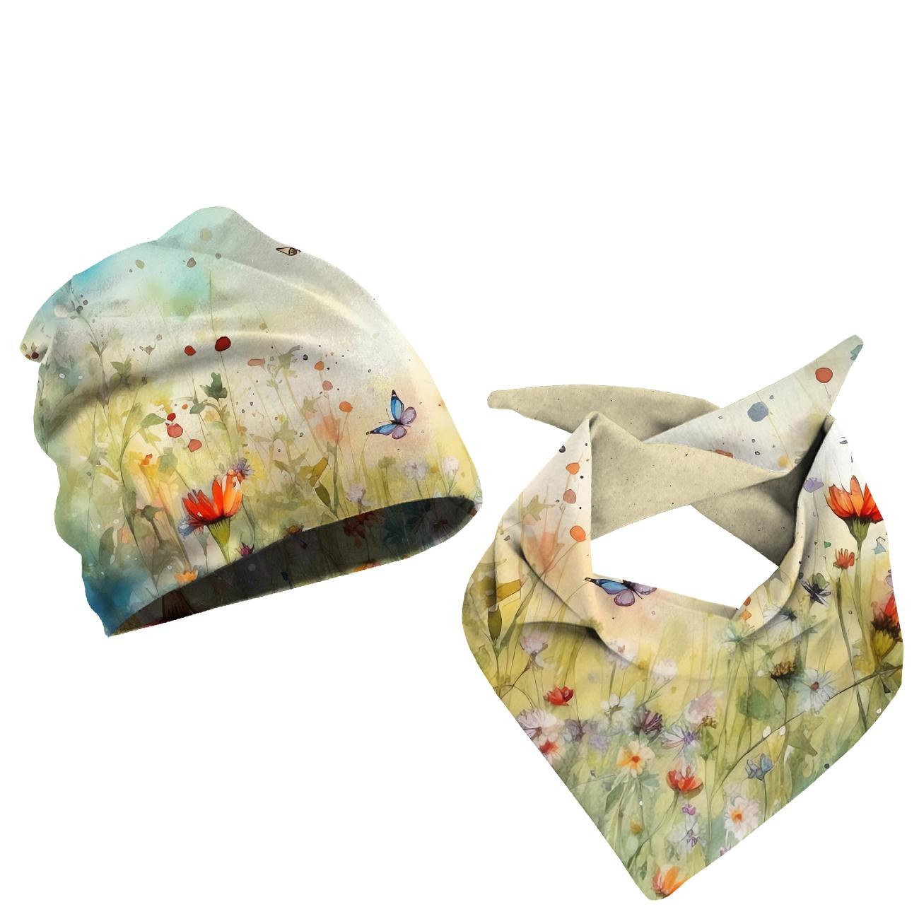 DZIECIĘCA CZAPKA I CHUSTA (CLASSIC) - MAGIC MEADOW WZ. 1 - zestaw do uszycia