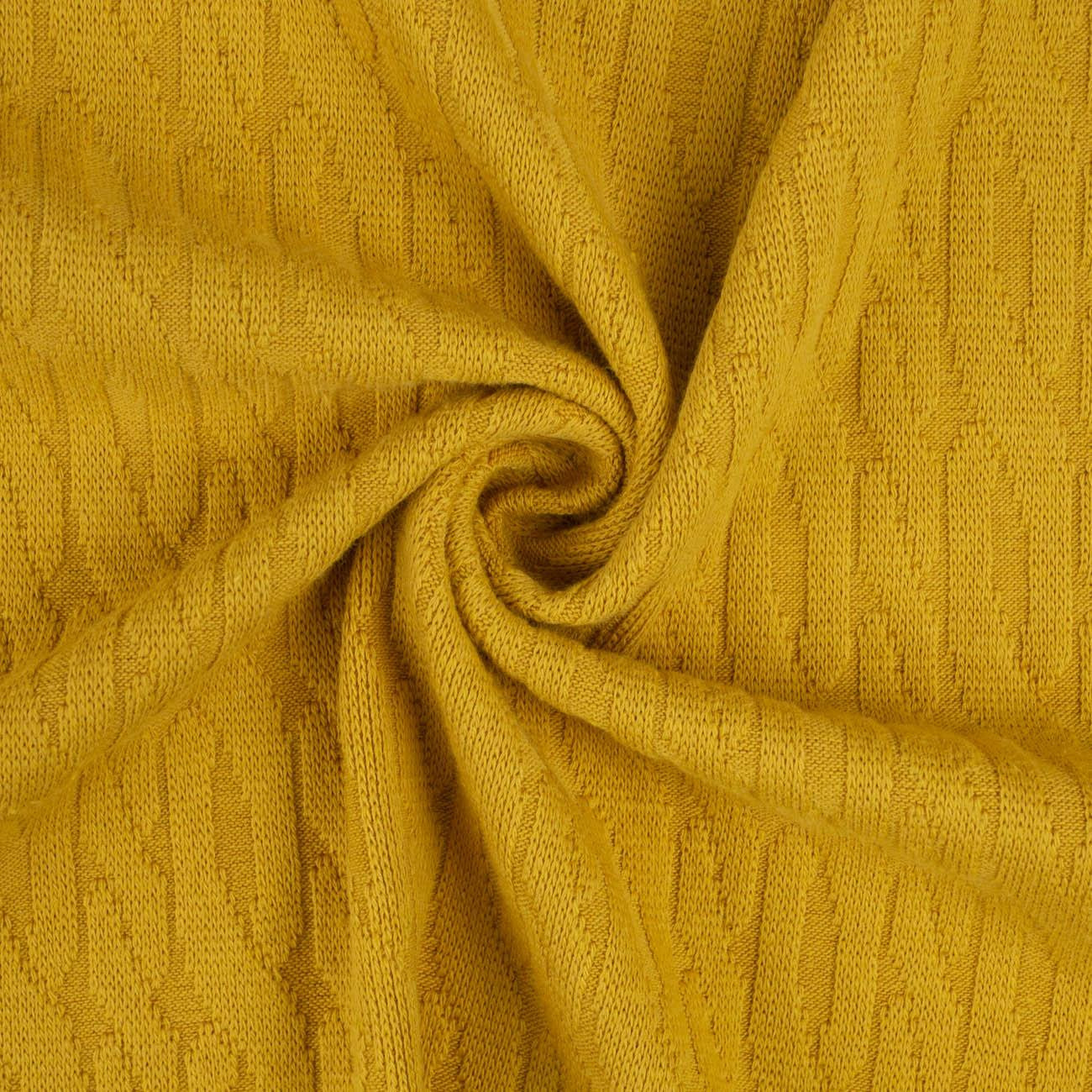 Musztardowy - dzianina swetrowa warkocz 420g