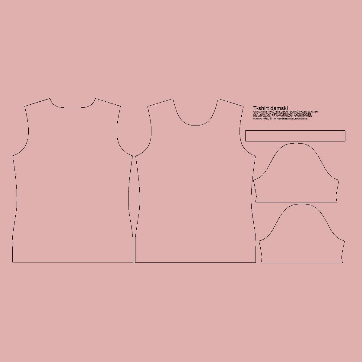 T-SHIRT DAMSKI - B-05 - ROSE QUARTZ / róż kwarcowy - single jersey