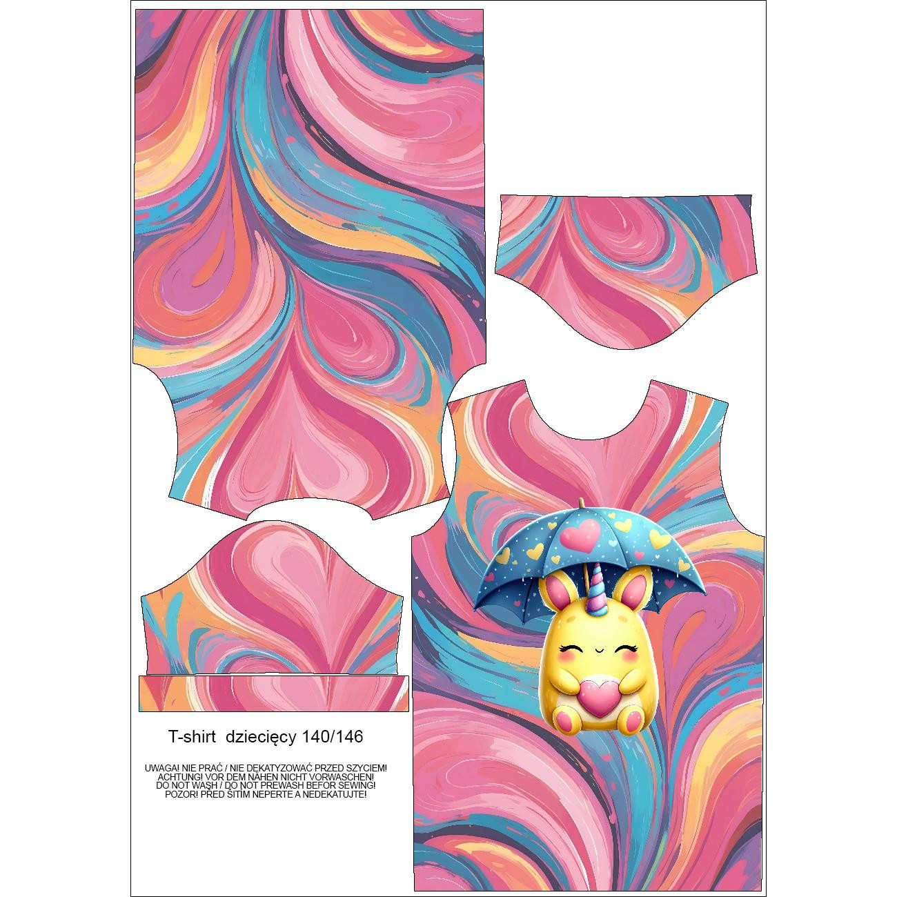 T-SHIRT DZIECIĘCY - VALENTINE'S DAY / MONSTER 2 - zestaw do uszycia