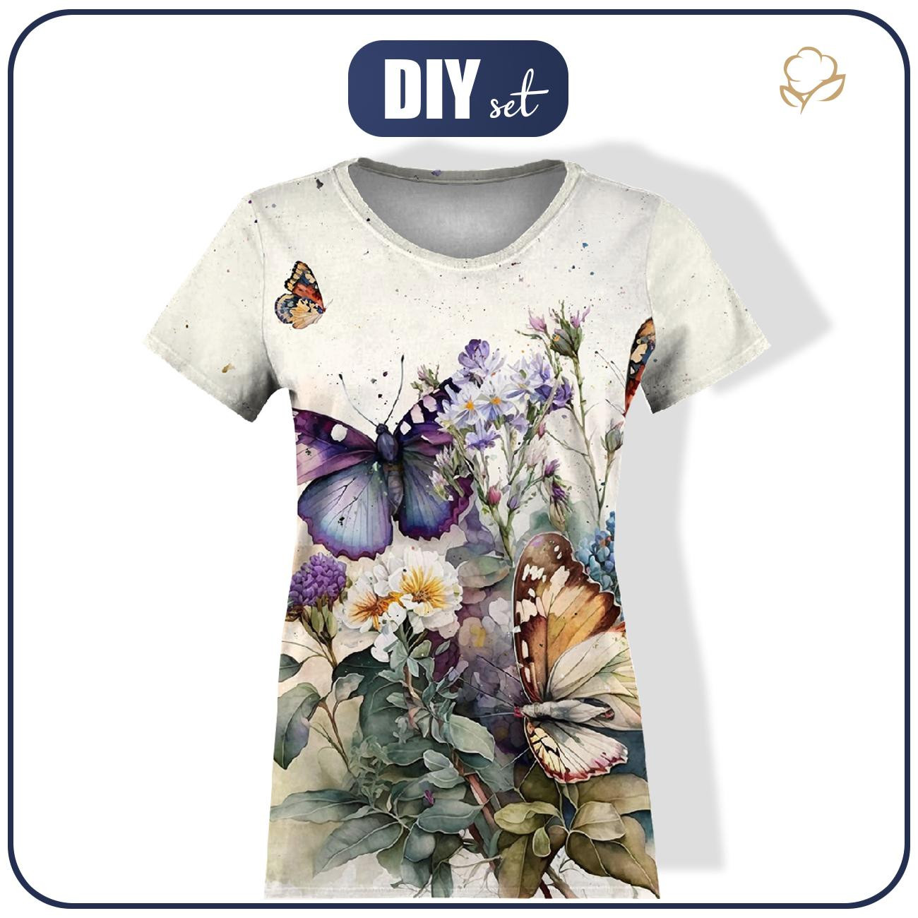 T-SHIRT DAMSKI - BEAUTIFUL BUTTERFLY WZ. 2 - zestaw do uszycia