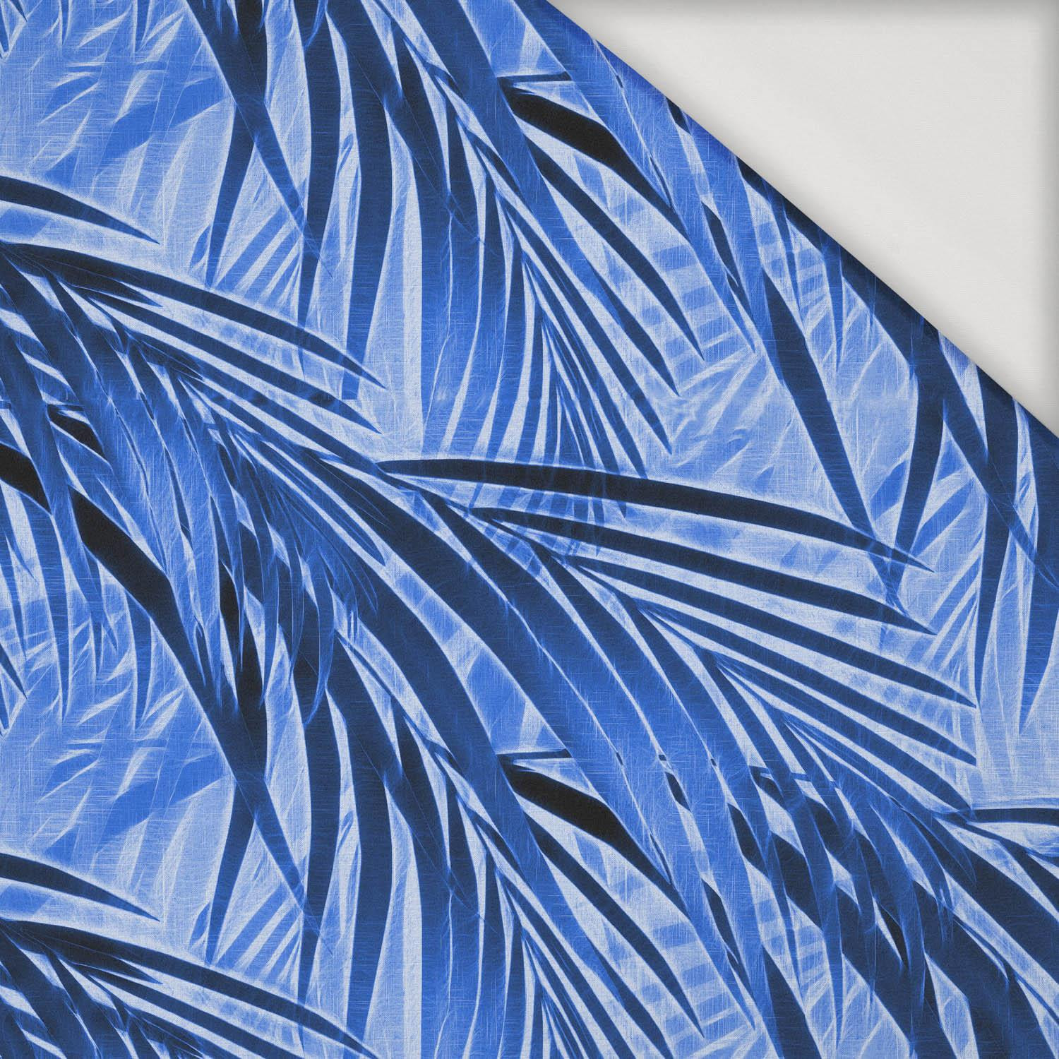 LIŚCIE PALMY wz. 1 (classic blue) - Jersey wiskozowy