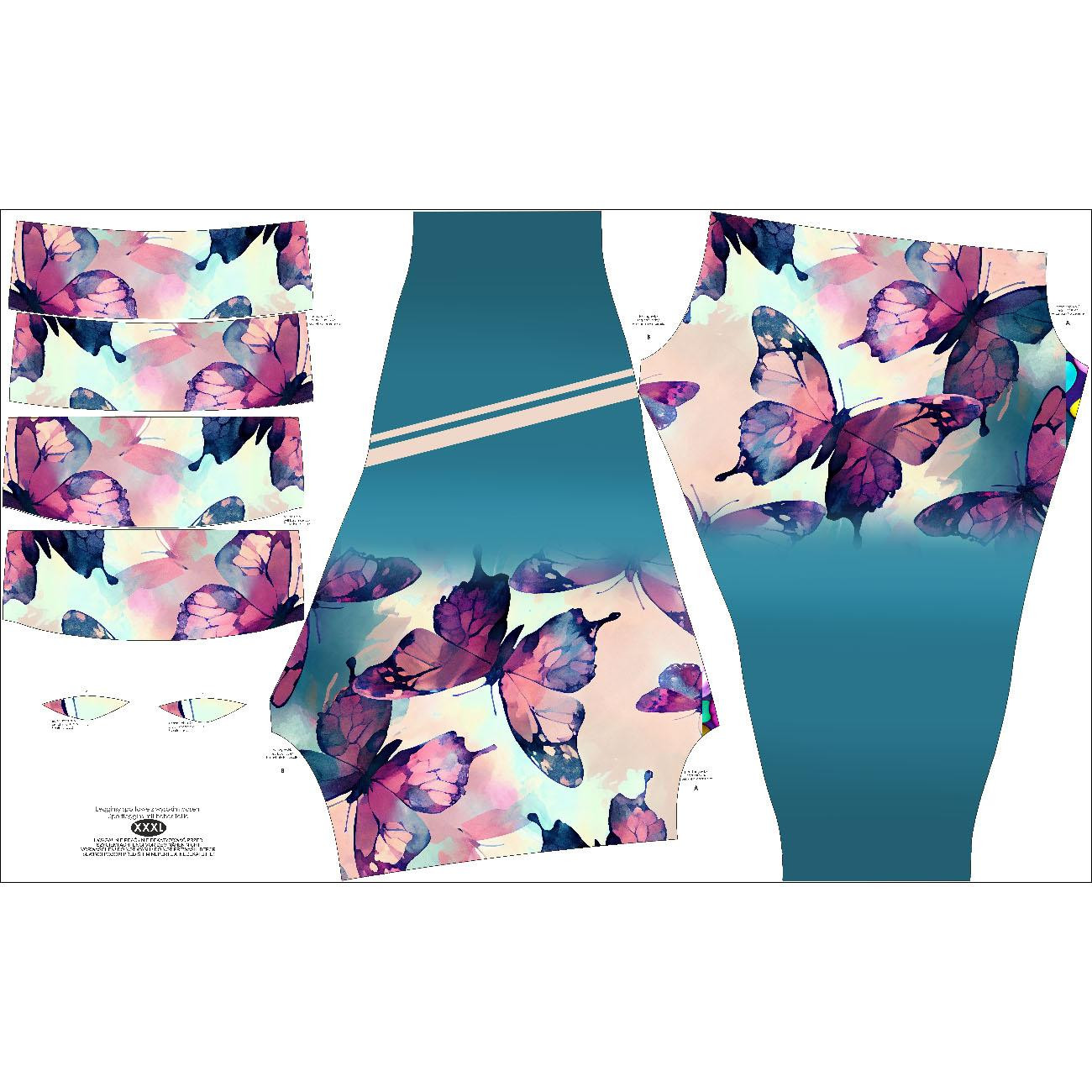 LEGGINSY SPORTOWE - BUTTERFLY WZ. 5 - zestaw do uszycia