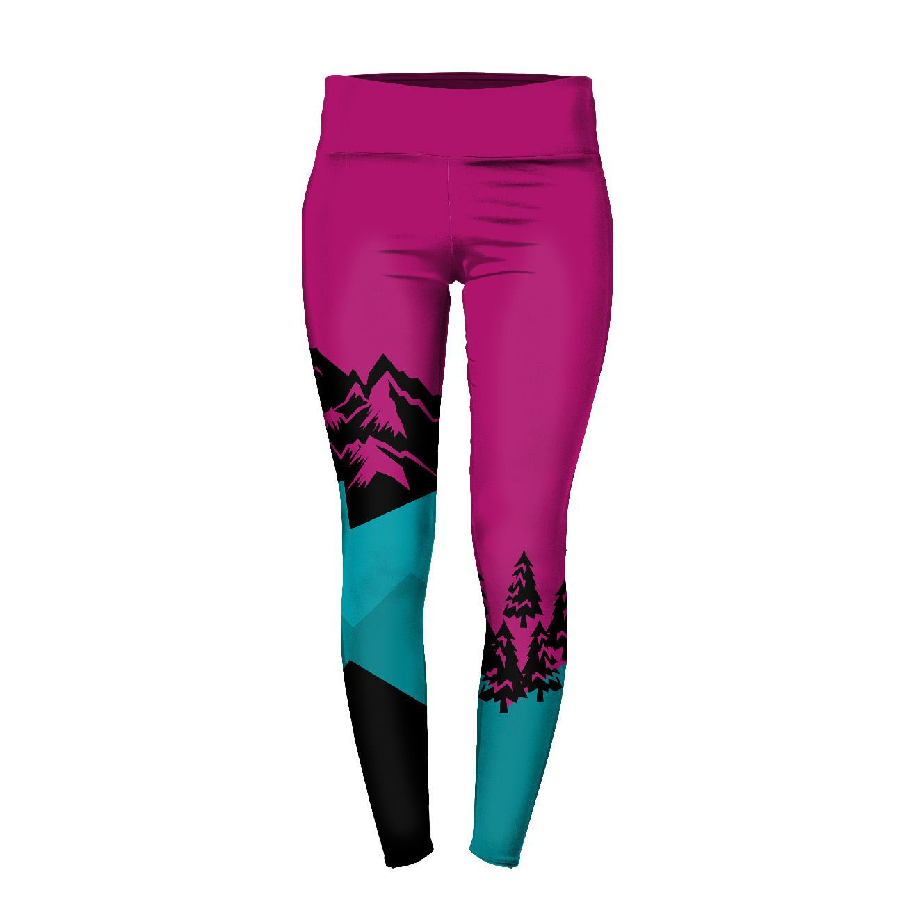 LEGGINSY SPORTOWE - WINTER MOUNTAIN - zestaw do uszycia