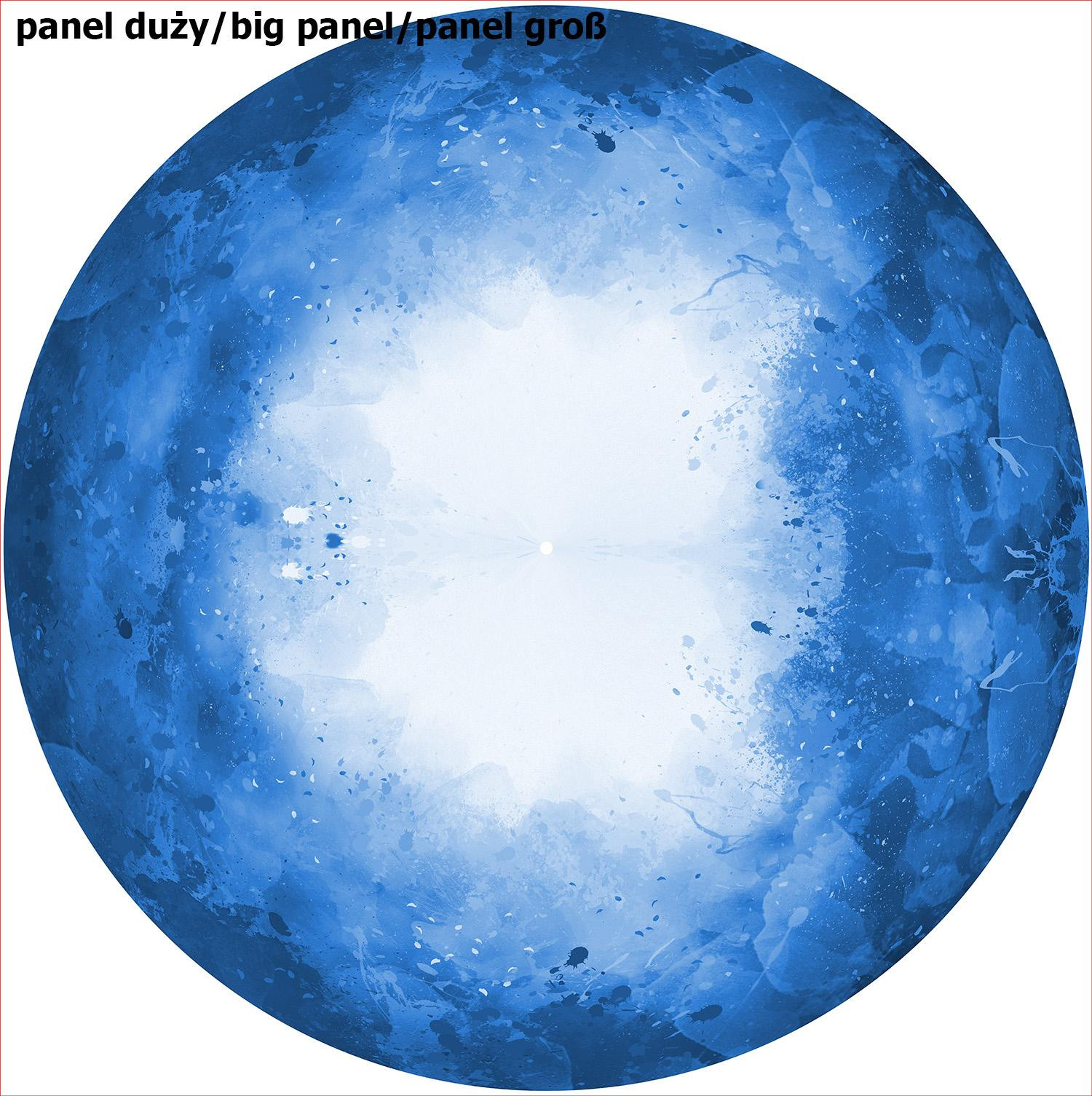 KLEKSY (classic blue) - panel na spódnicę z koła 