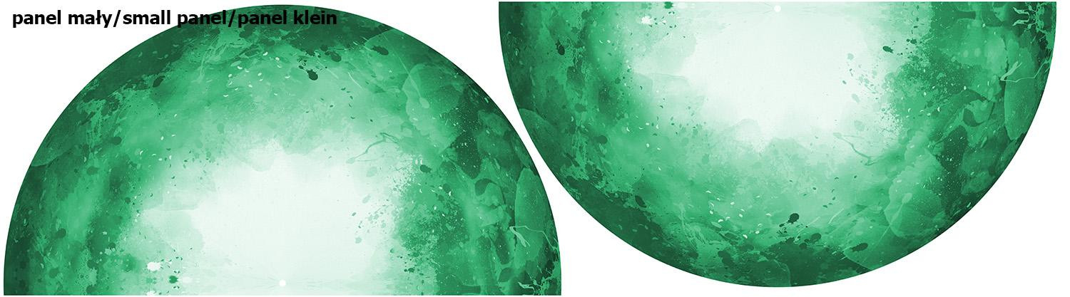 KLEKSY (zielony) - panel na spódnicę z koła 