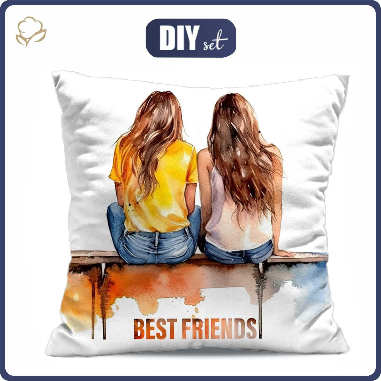 PODUSZKA 45X45 - BEST FRIENDS - zestaw do uszycia