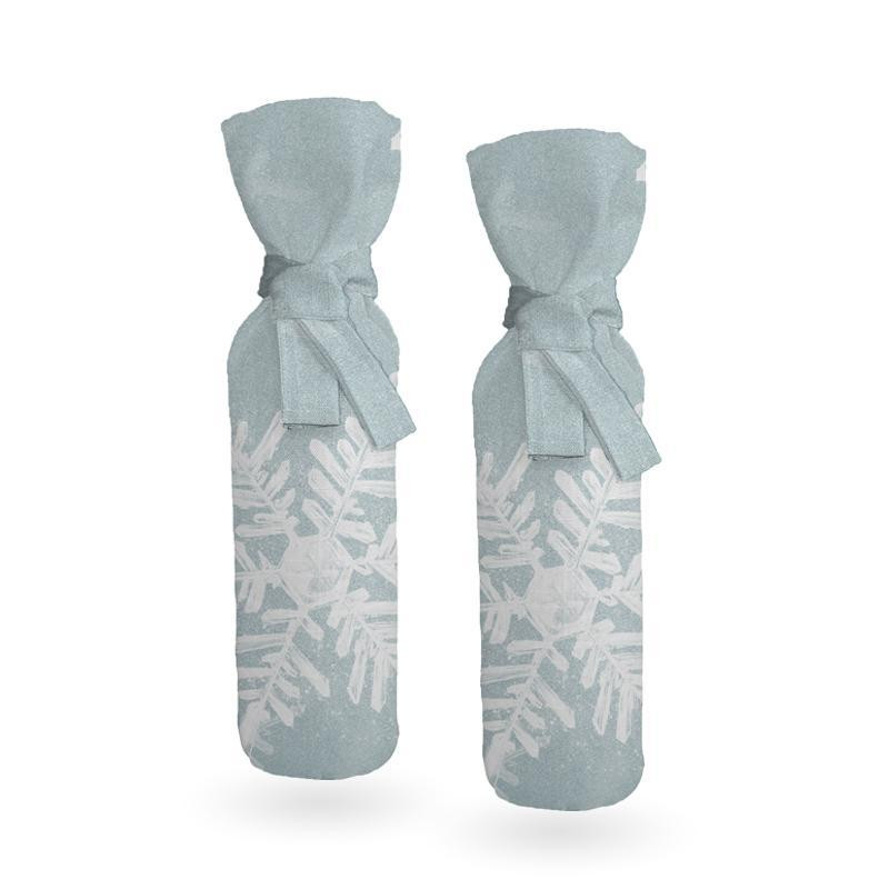 POKROWIEC NA BUTELKĘ - ŚNIEŻYNKA - DIY set 