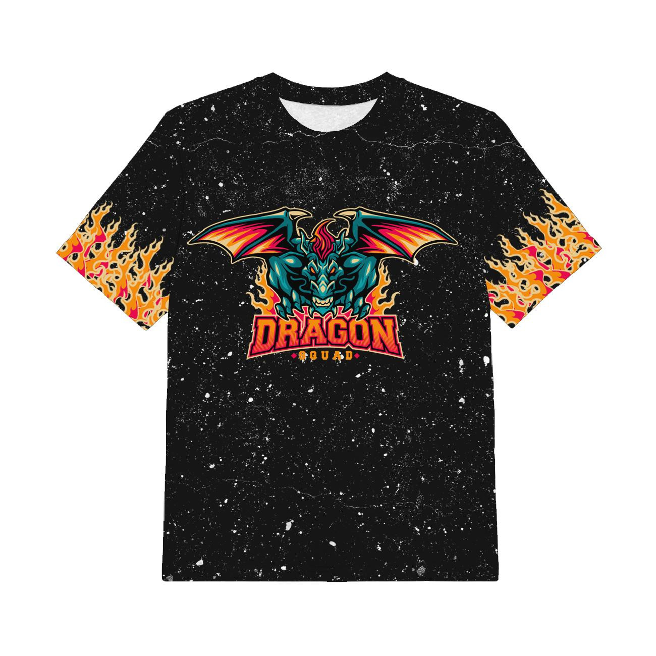 T-SHIRT DZIECIĘCY - DRAGON WZ. 1 / czarny - single jersey ITY