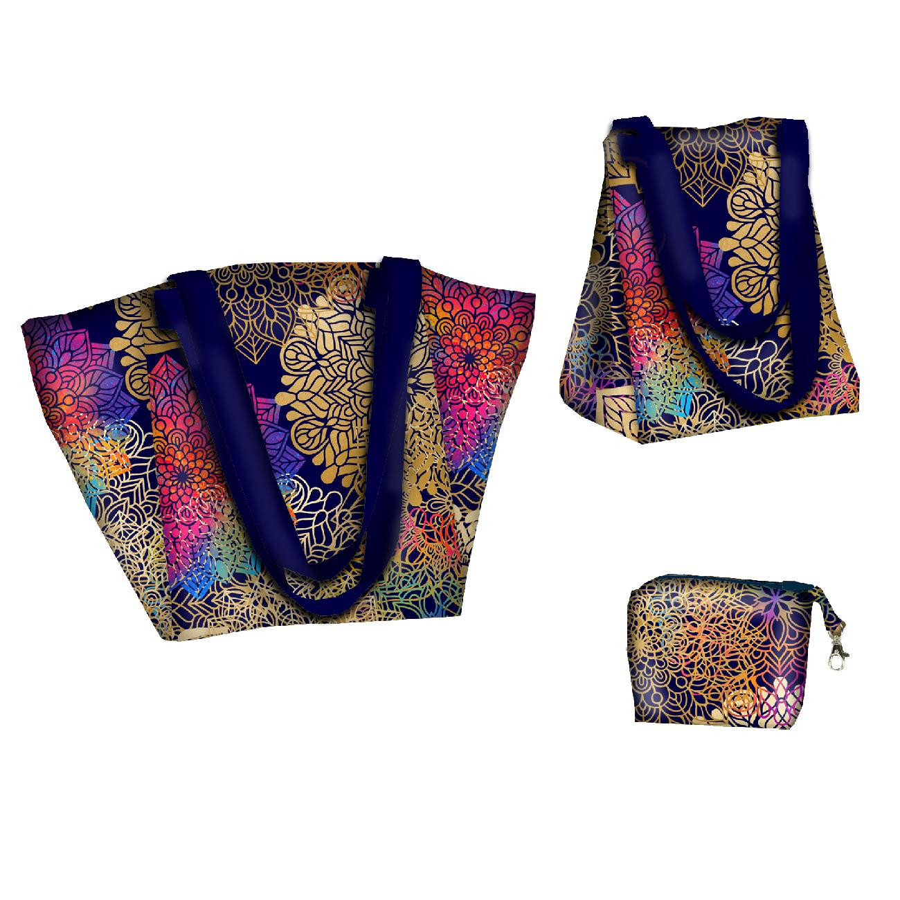 Torba XL z saszetką 2 w 1 - MANDALA wz. 2 - zestaw do uszycia