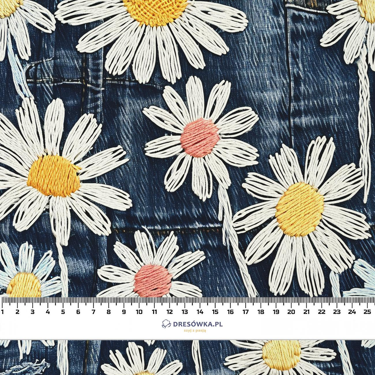 DAISIES DENIM IMITATION WZ. 1 - Len 100%