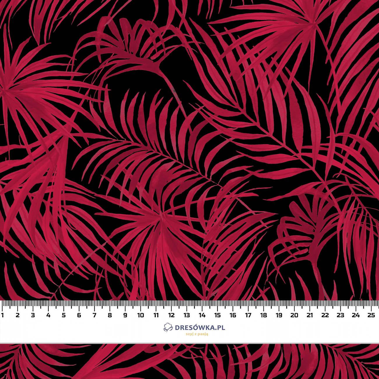 LIŚCIE PALMY wz. 4 / viva magenta - tkanina wodoodporna