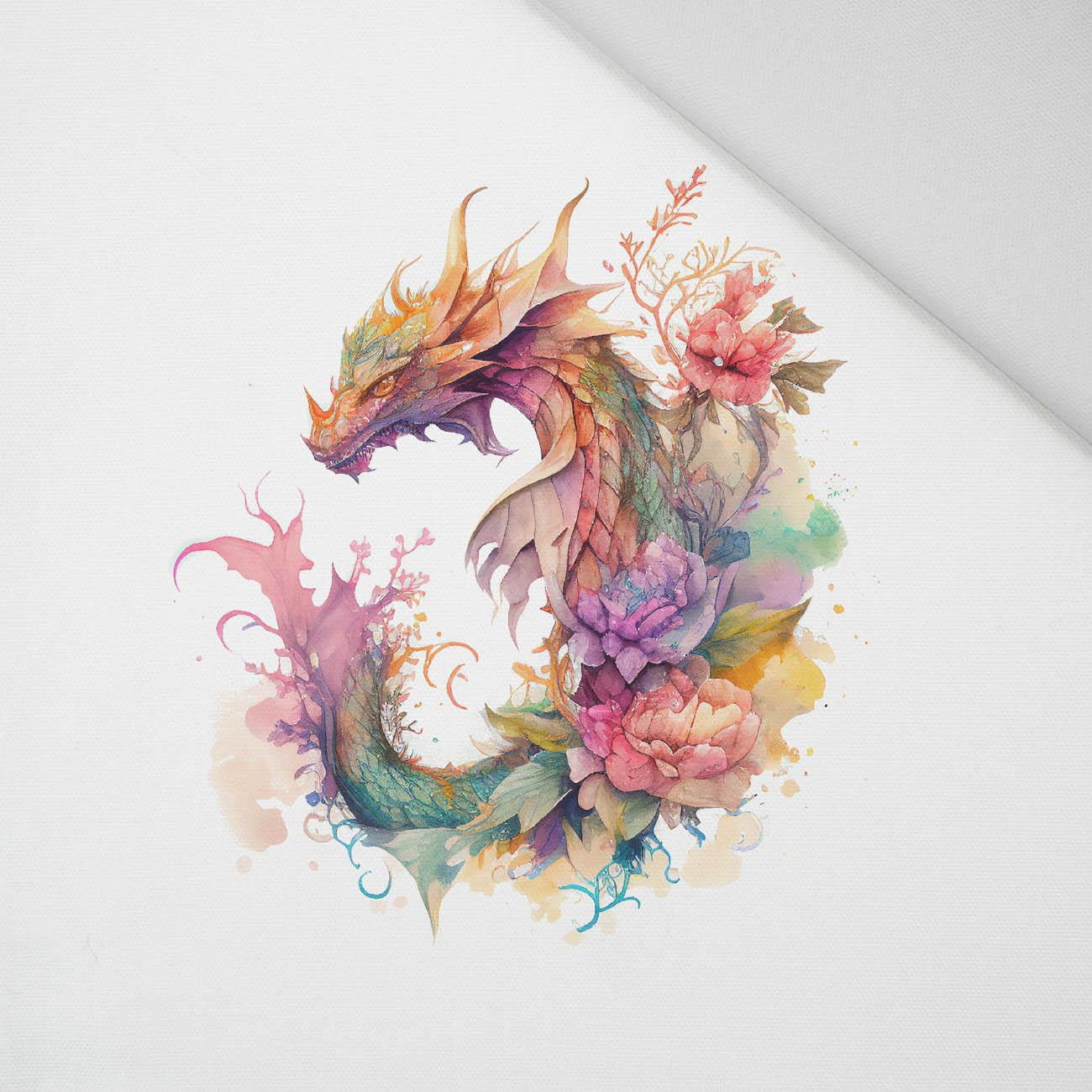 WATERCOLOR DRAGON WZ. 2 - PANEL (60cm x 50cm) Panama 220g